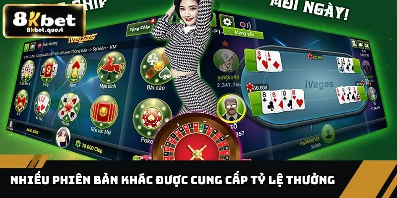 Trang chủ 28 Nhiều phiên bản khác được cung cấp tỷ lệ thưởng khủng