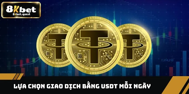 Nạp Tiền 8KBET - Phương Thức Đa Dạng, Thao Tác Nhanh Chóng 2 Lựa chọn giao dịch bằng USDT mỗi ngày